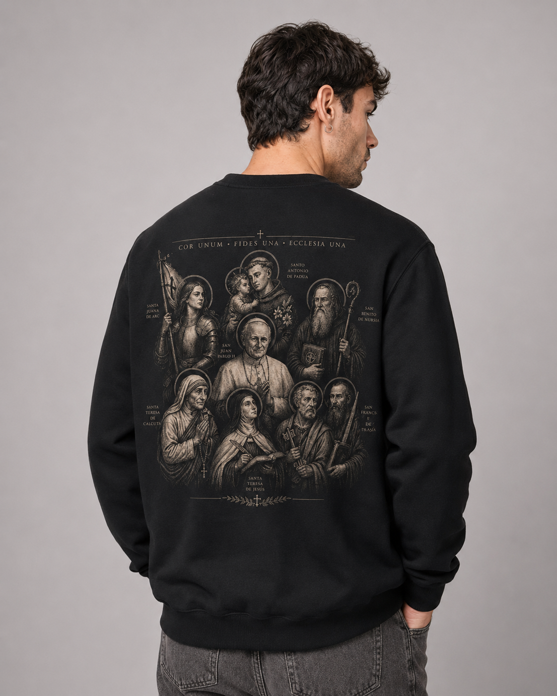 Moletom Ecclesia Una Preto