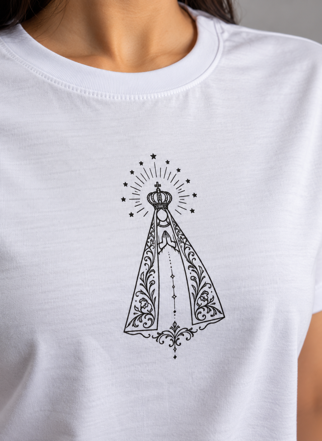 Camiseta Nossa Senhora Aparecida branca