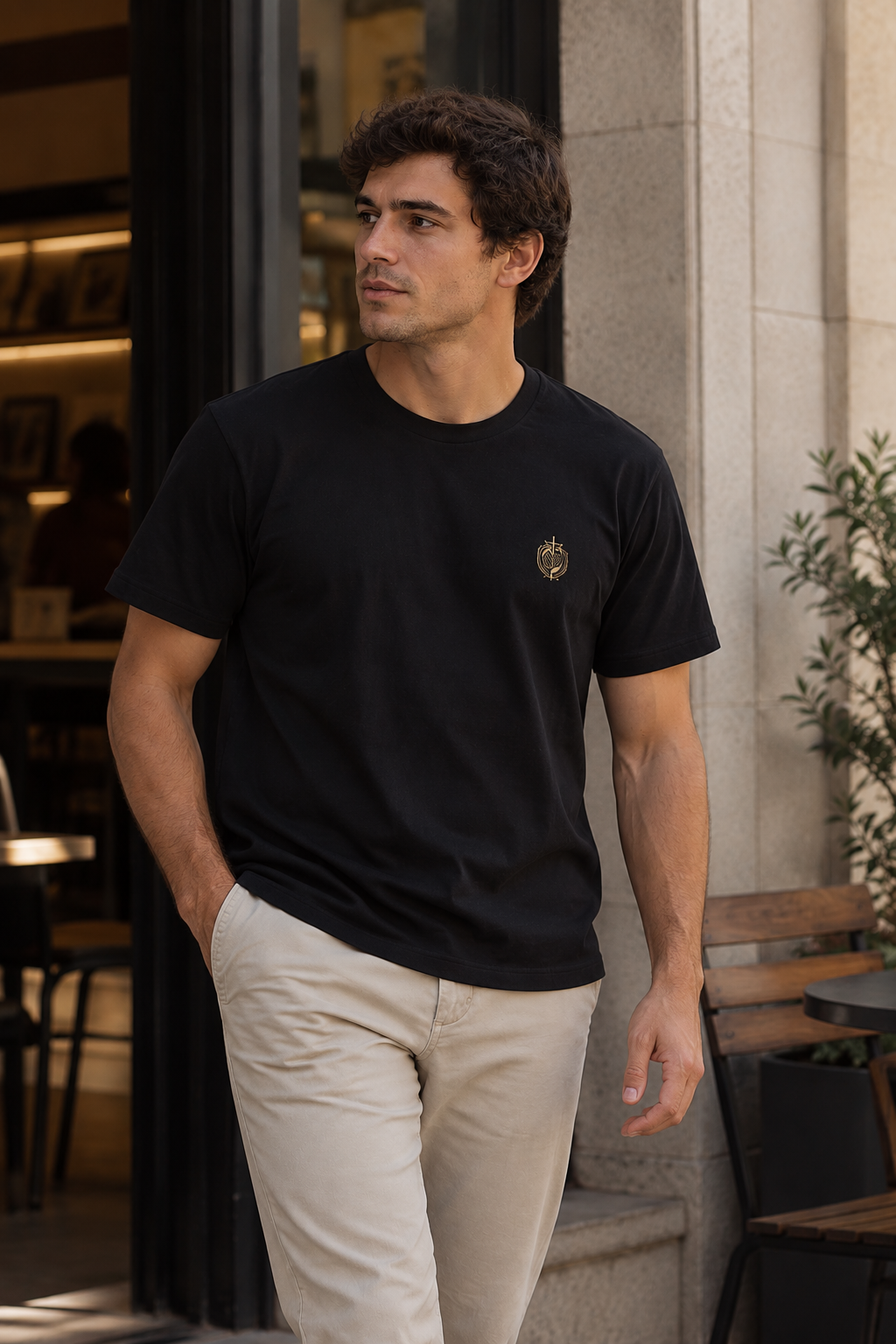 Camiseta Ordem do Templo em uso